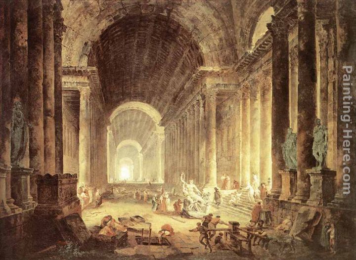 The Finding of the Laokoon painting - Hubert Robert The Finding of the Laokoon art painting